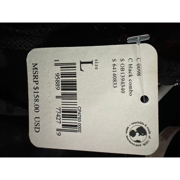 FREE PEOPLE CHIARA EMBROIDERED TOP black floral large C - Picture 8 of 9